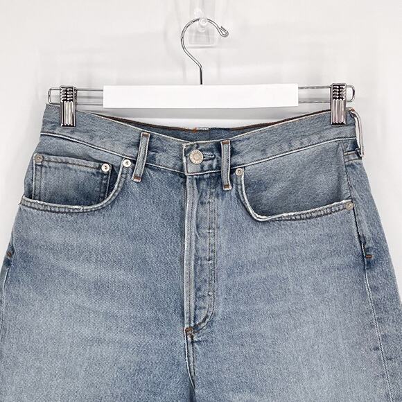 AGOLDE 90s High Rise Cut Off Shorts Women’s Size 27 Digit Denim Casual - Picture 3 of 7